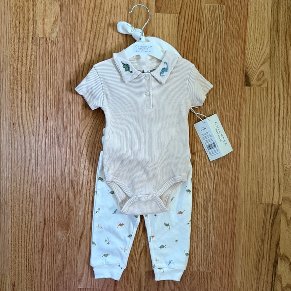 Chickpea Organic Baby Boy 3 Piece Outfit Set - Picture 1 of 12